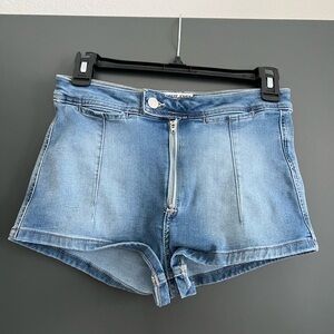 Free People x We The Free Honeycomb Denim Brief In Ripple Reflect